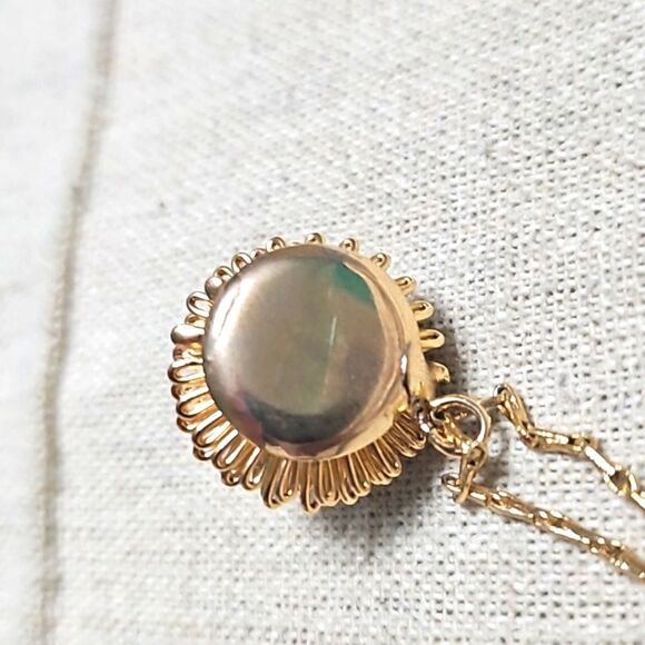 Handmade Vermeil Golden Pinecone Prickly Pendant Necklace - Picture 7 of 8